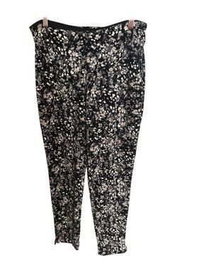 Chico's Weekends Black and White Floral Trousers